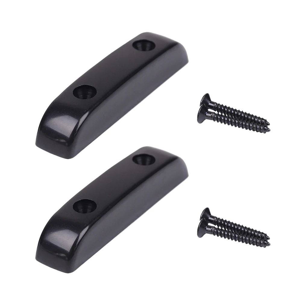 

2 Sets Bass Thumb Rest Plastic Parts Guitar Thumbrest Black Soft Durable Protect Hand Practical Music Accessories Bass