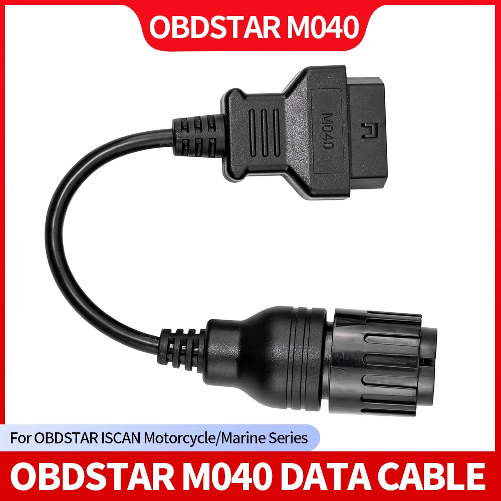 OBDSTAR M040 for BMW 10Pin Cable 16Pin OBD2 to 10Pin Round Connector for OBDSTAR iScan Key Master G3 Motorcycle Diagnostic Cable