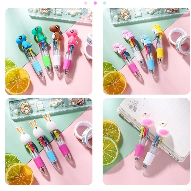 4 Color-in-1 Pen Pen bolígrafo 0.7 mm Consejo para escribir para estudiantil