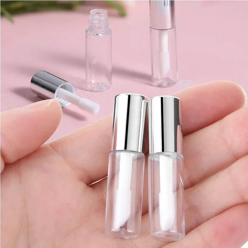 Tubo de brillo de labios transparente, botellas vacías de bálsamo labial, contenedores de muestra para mujeres y niñas, maquillaje DIY, aceite labial, 2 ml, 100 piezas