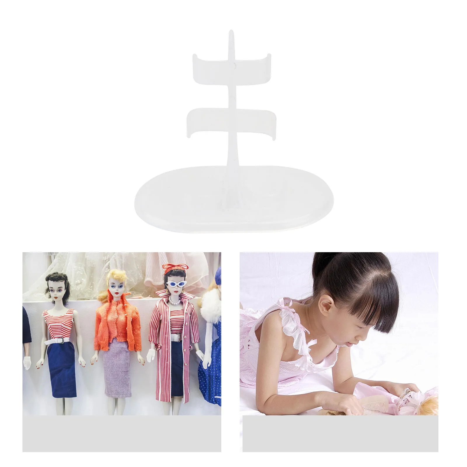

8Pcs Play Stand Kids Dress Bracket Display Rack Clothes Holder for Mini House Accessories Girls Gift Dress Bracket