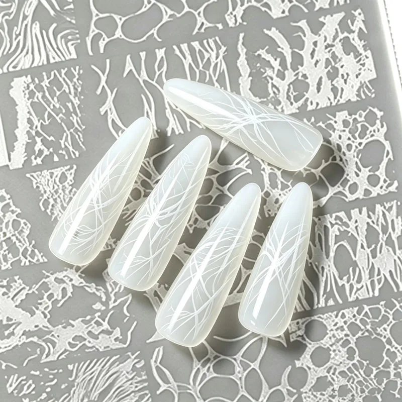 New Nail Art Stamping Plates Button Mold Nail Flower Mold Stamping Plates for Nails Stamping Plate MJMB10