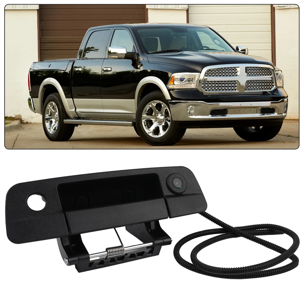 

Rear Tailgate Handle With Camera Hole For Dodge 1500 2500 3500 68197873AA Quality Plastic + Metal Accessories For Vehicles