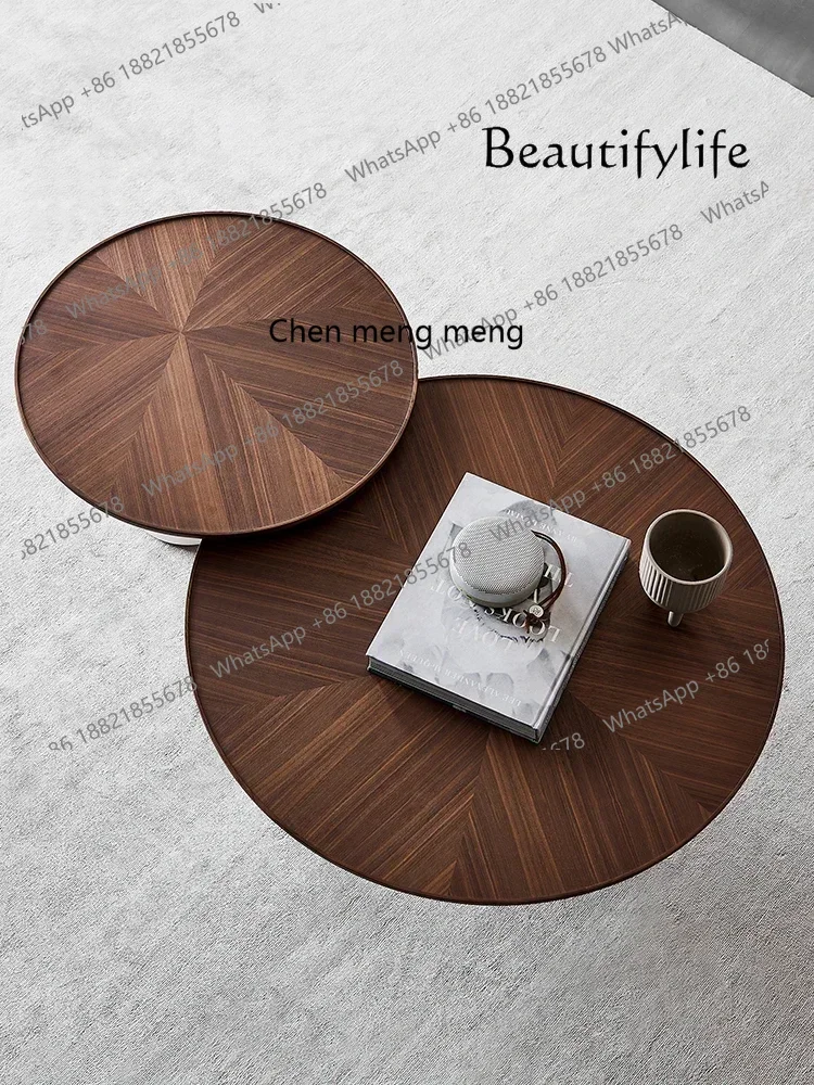 X طاولة شاي نمط الحرير أمريكا الشمالية المستوردة الجوز الأسود الخشب الصلب طاولة شاي غرفة المعيشة طاولة شاي النمط الإيطالي #5