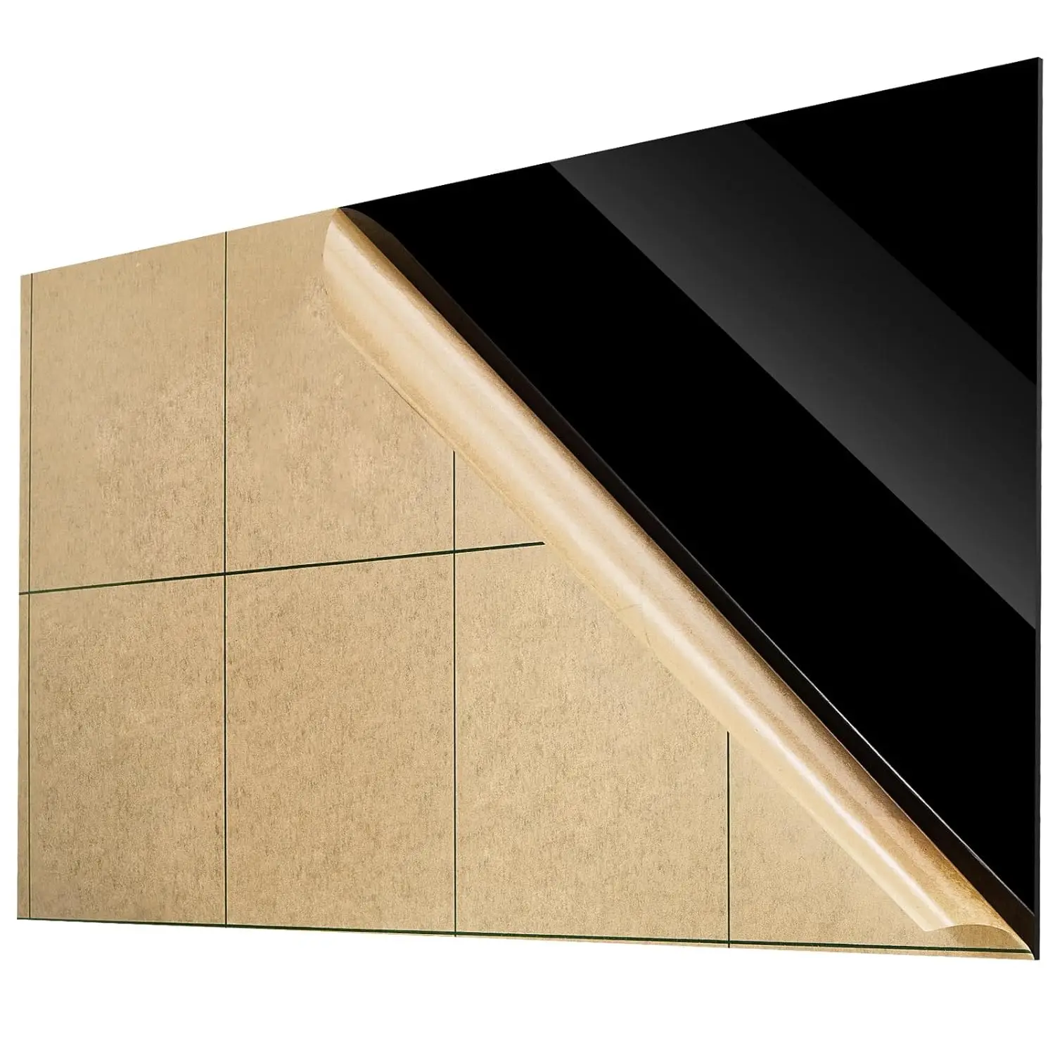 

Акриловый лист черного цвета 24'' x 36'', толщиной 1/4'', из литого пластика с защитной пленкой для поделок, вывесок и проектов своими руками