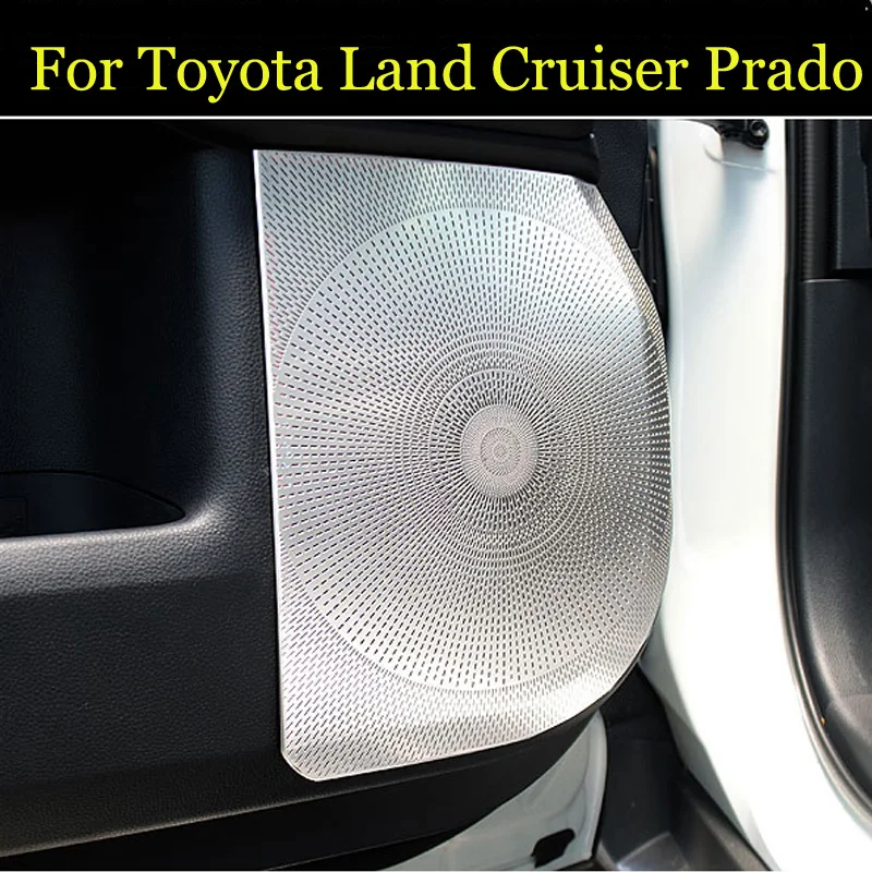 

For Toyota Land Cruiser Prado LC250 2024 Car Styling Interior Speaker Cover Sticker Stainless Steel Auto Decoration Accessories