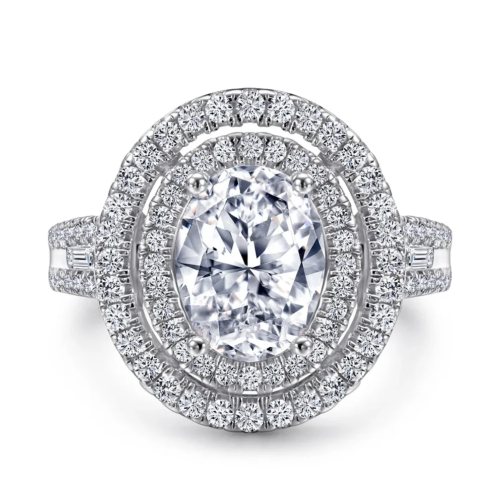 MuShan Brand Jewelry 925 Sterling Silver Ring Zircon 5A Radiant Daytime for Girlfriend Real Gold Plated Fine Jewelry Rings