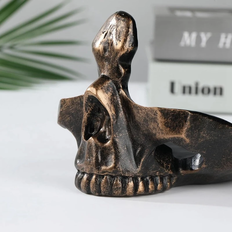 กรอบแว่นตา Skull กรอบแว่นตาแว่นตากันแดดแว่นตาขาตั้ง Key ผู้ถือประติมากรรมเรซิ่น