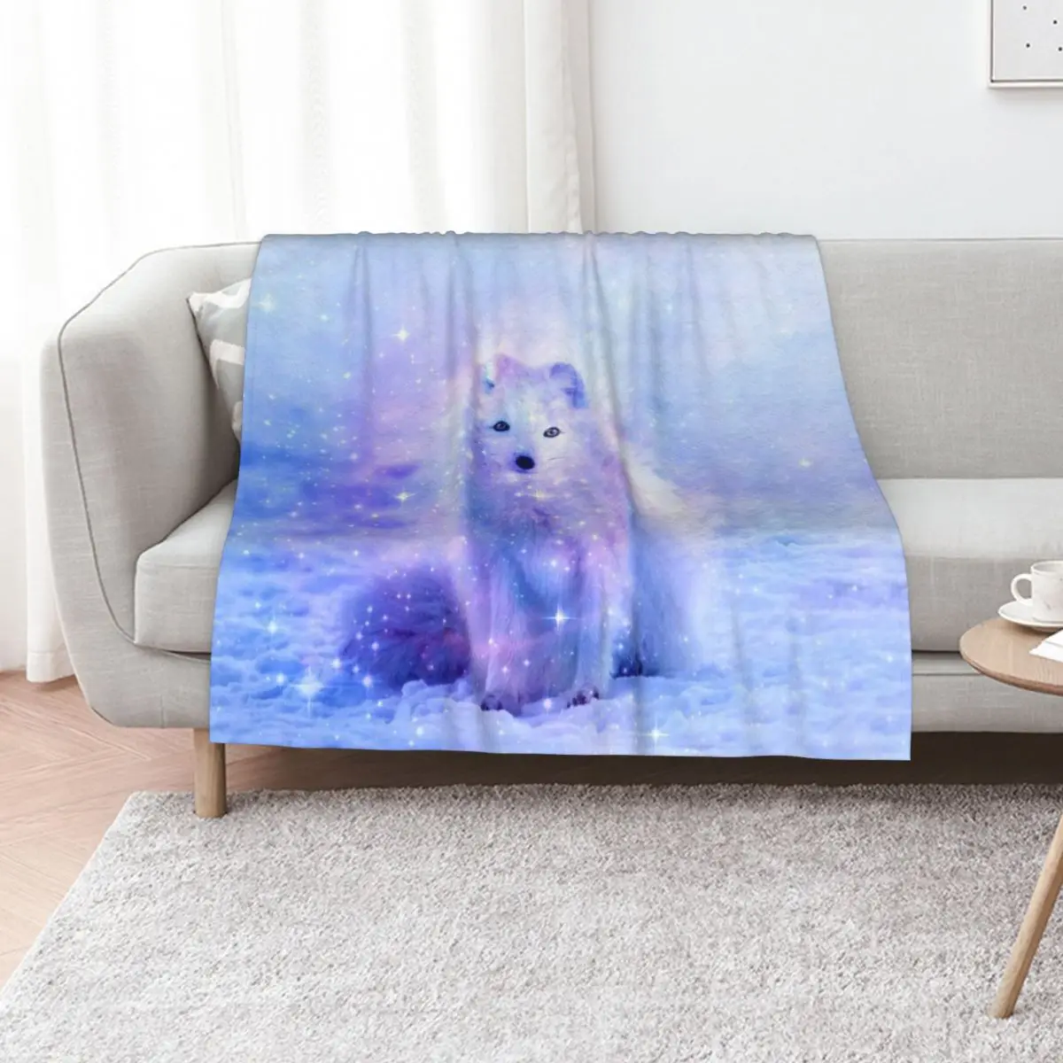 Arctic Iceland Fox Throw Blanket Thermal Luxury St Thin bed plaid sofa bed For Sofa Thin Blankets