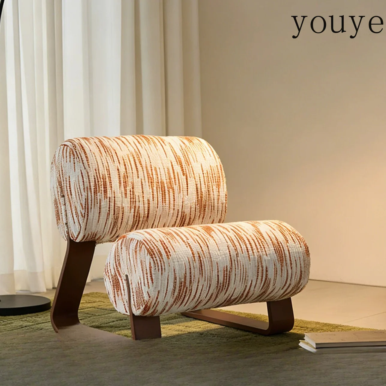 Michelin Chair/French Vintage Designer Single Chair Lamb Fleece Art Sofa Chair Leisure Chair