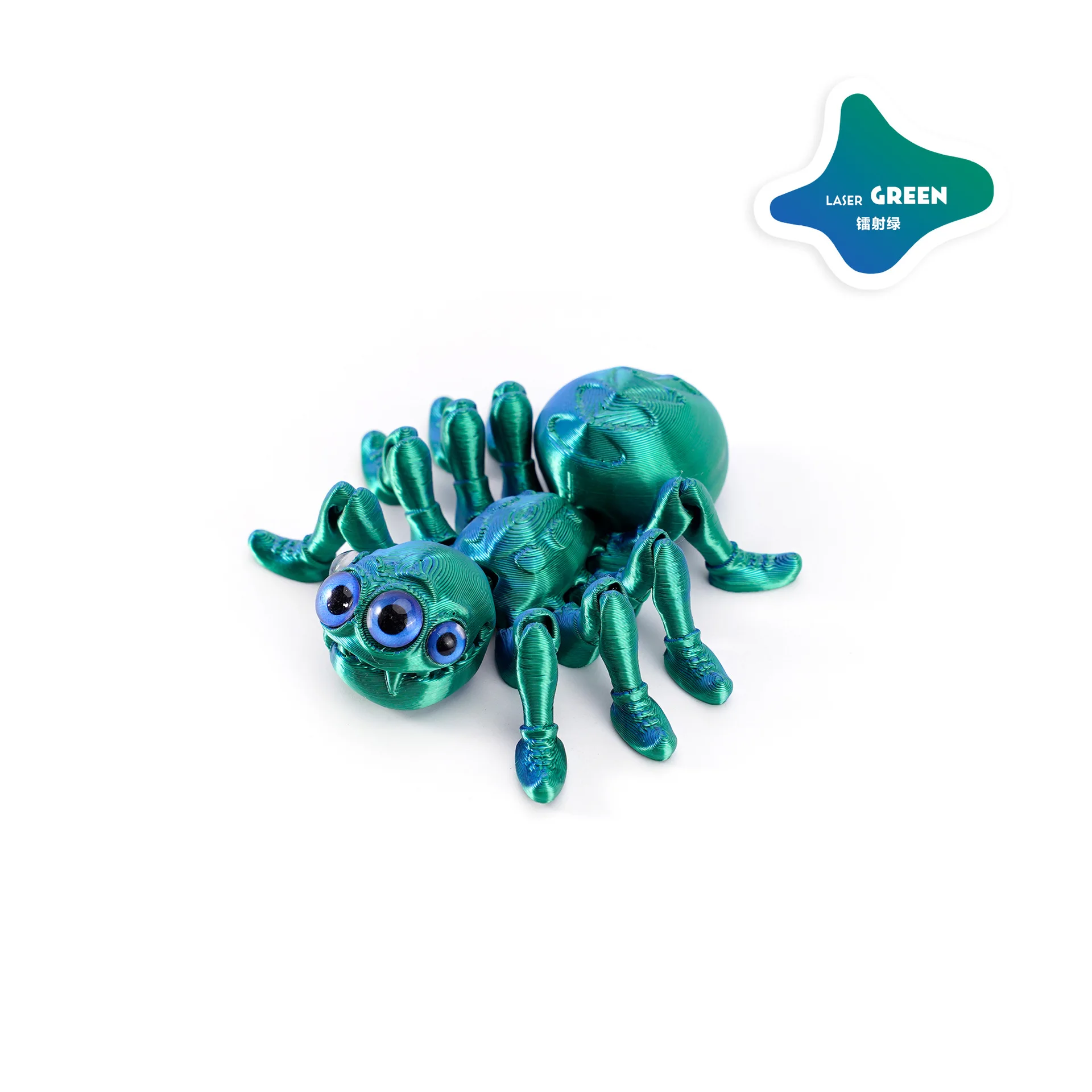 Ornement d'araignée multi-yeux transfrontalier d'impression 3D, ornement de bureau d'animal simulé, ramper articulaire intégré mobile