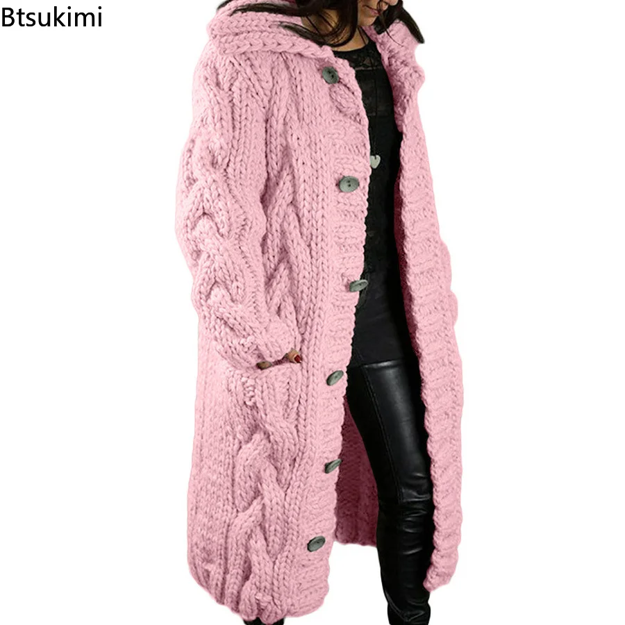 

Plus Size 4XL 5XL Autumn Winter Women Sweater Cardigan Twist Oversized Knitted Coat Female Long Cardigans Fashion Jackets 2023