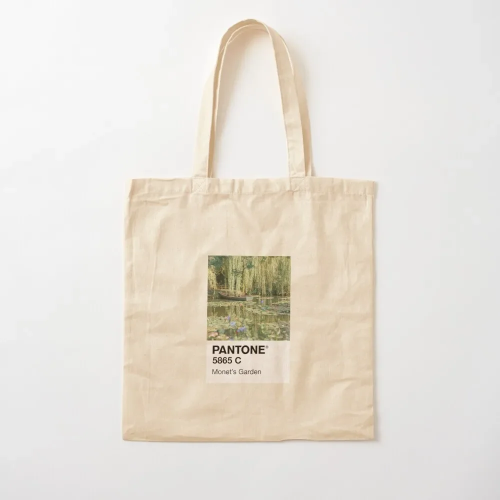 

Pantone Monet’s Garden Tote Bag foldable reusable bag university shopper bag Cloth bags Canvas