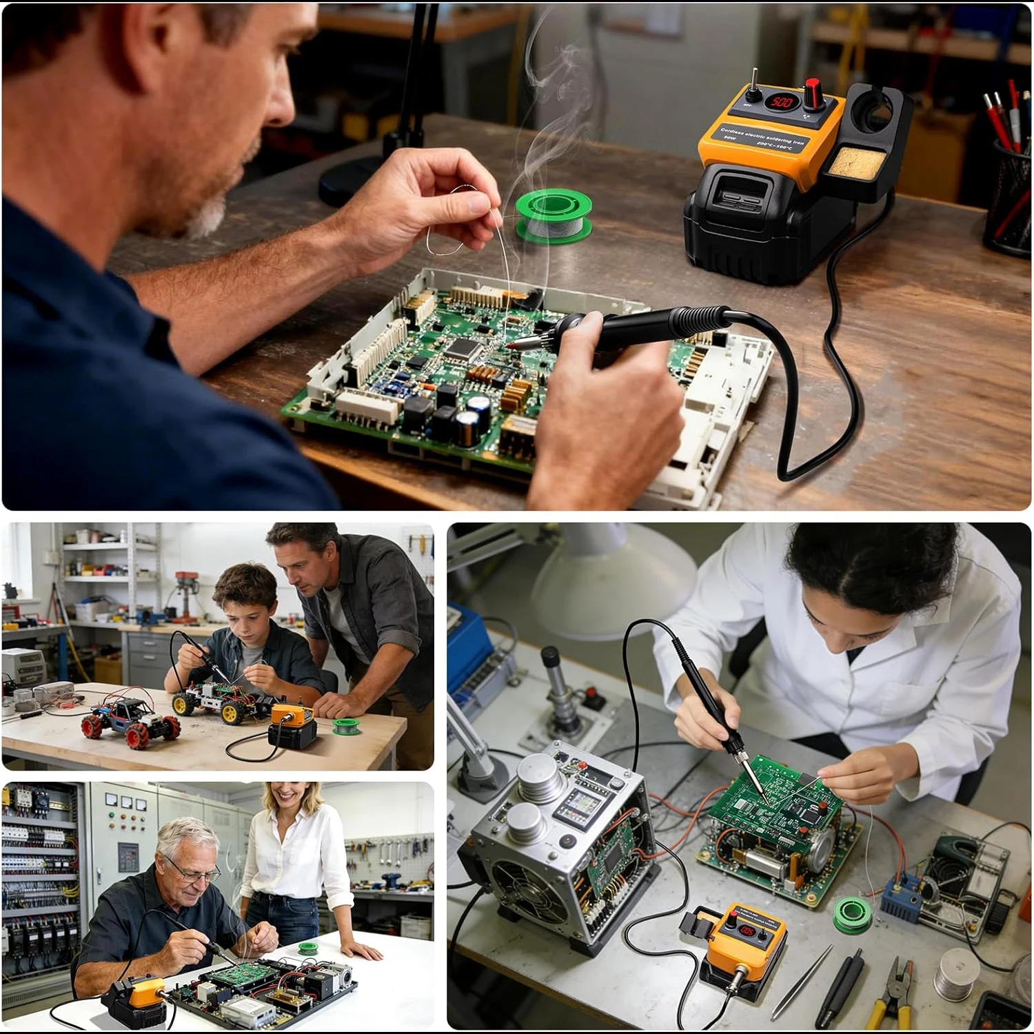 NEW Cordless Soldering Iron for Dewalt 20V Battery, 90W Soldering Station Kit with 5 Tips,DIY Soldering. (Tool Only) view 6