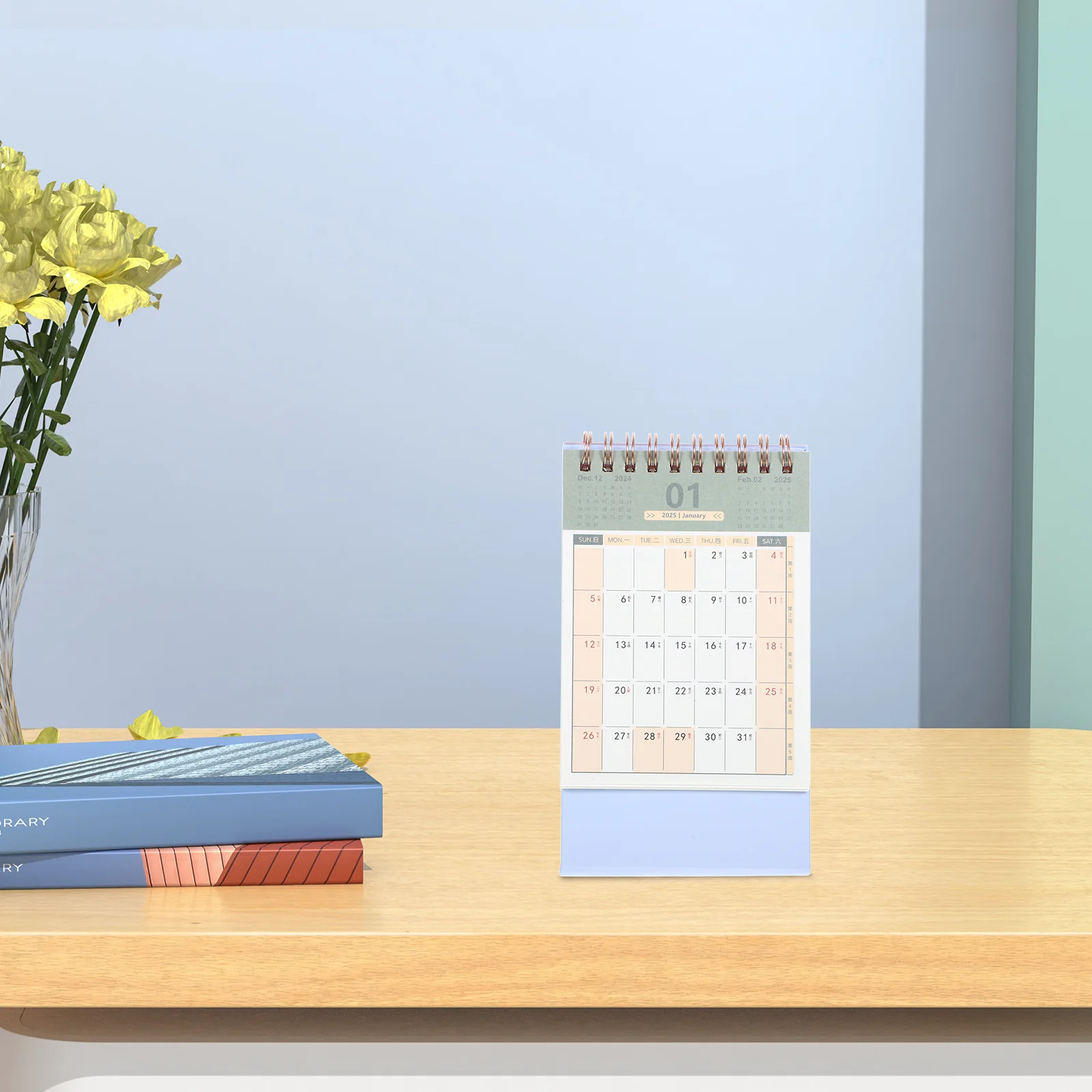 2025 Desk Calendar 2024 Small Daily Use Decorative Standing Home Supplies Delicate