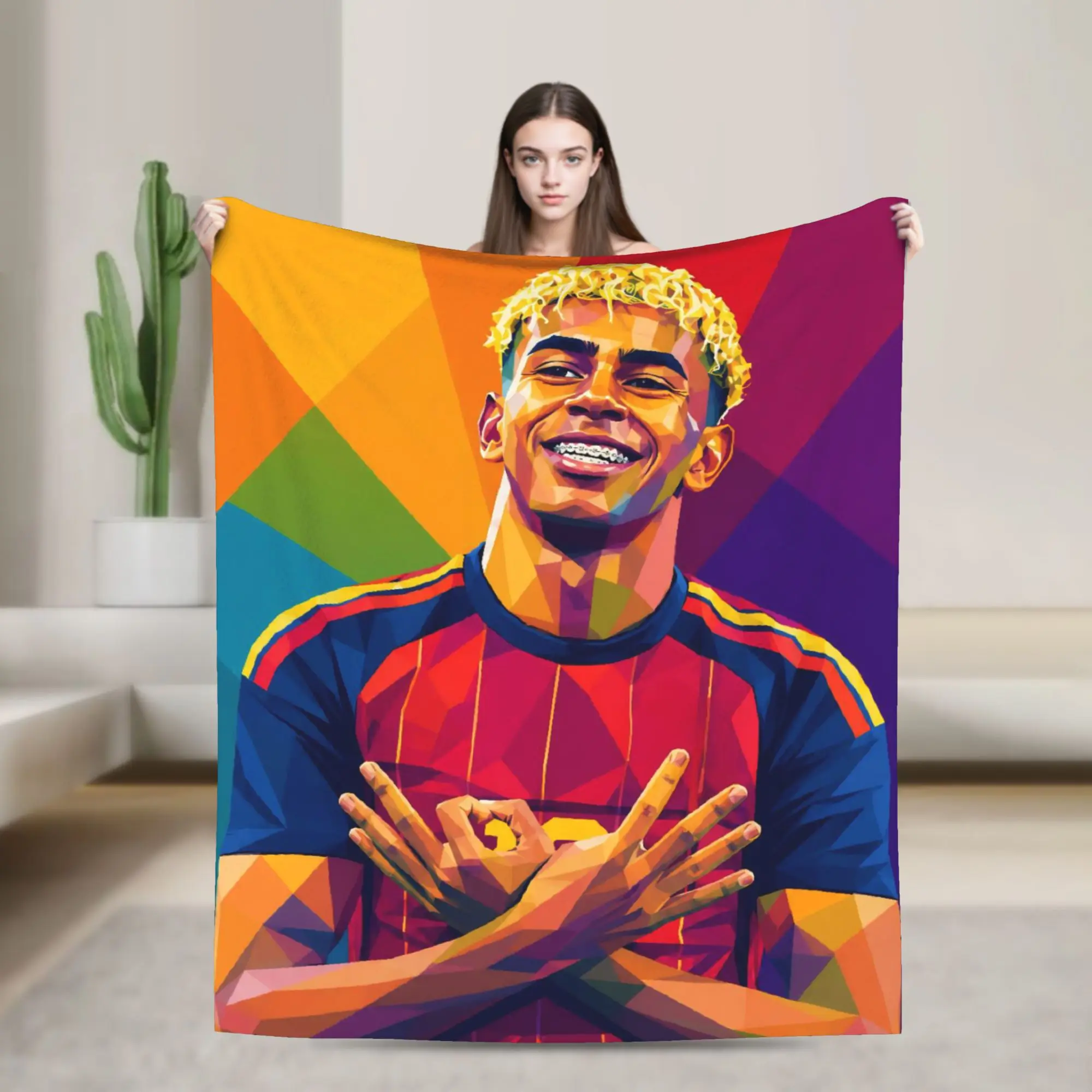 Football L-Lamine Yamal Spain Blanket Fleece Summer  Multi-function Lightweight Throw Blankets for Sofa Bedroom Bedding Throws