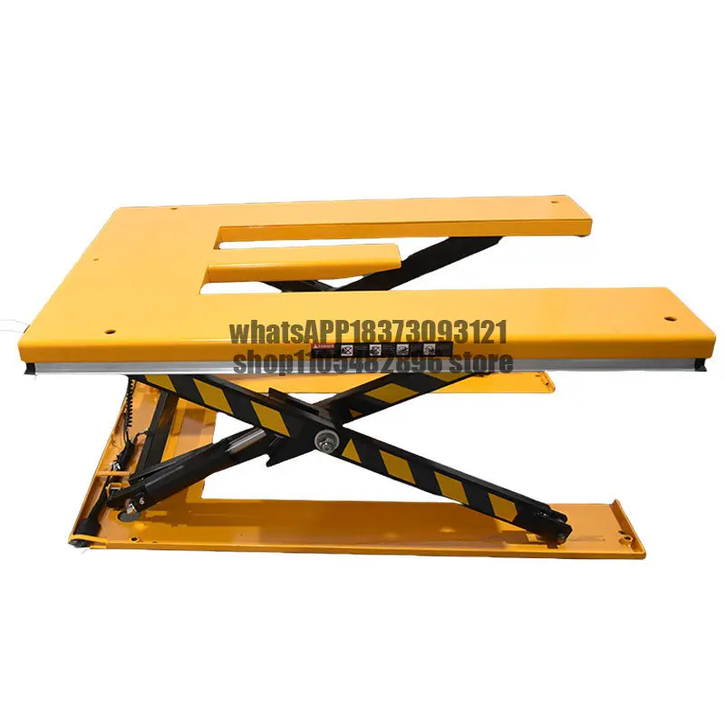 Electric hydraulic lifting platform Fixed loading and unloading lifting platform Lift scissor simple mobile platform truck