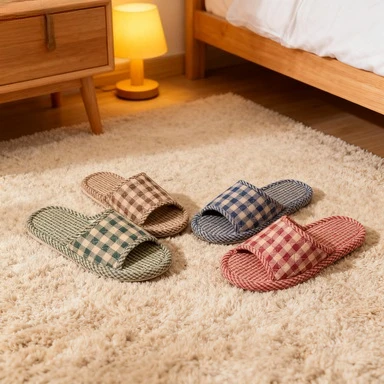 Zapatillas de interior para mujer para las cuatro estaciones, zapatos cálidos de algodón suave con flores para el suelo, zapatillas Retro de moda para el hogar para hombre, zapatos planos antideslizantes silenciosos