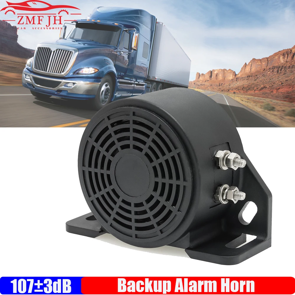 

ZMFJH 12V-48V Truck Reversing Alarm Engineering Waterproof Warning Horn 105dB Backup Alarm Truck Reversing Buzzer Sound Alarm
