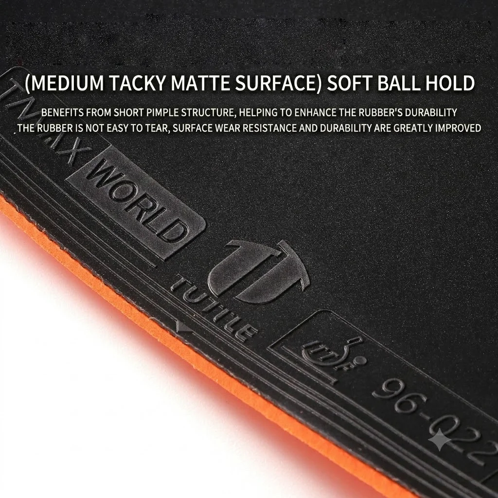 TUTTLE TMAX WORLD 25 27 2,5mm 2,7mm Ultra-Dicker Schwamm-Tischtennisbelag Super Dicker Loop Offensiver Hochelastischer Power-Spin – Detail 6
