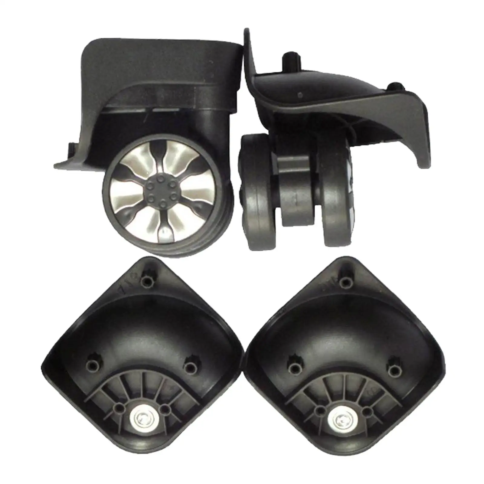 2 Piece Luggage Replacement Scooter Wheels for Travel Trolley Case Wear Resistant Rotating Flexible Load Bearing Castor