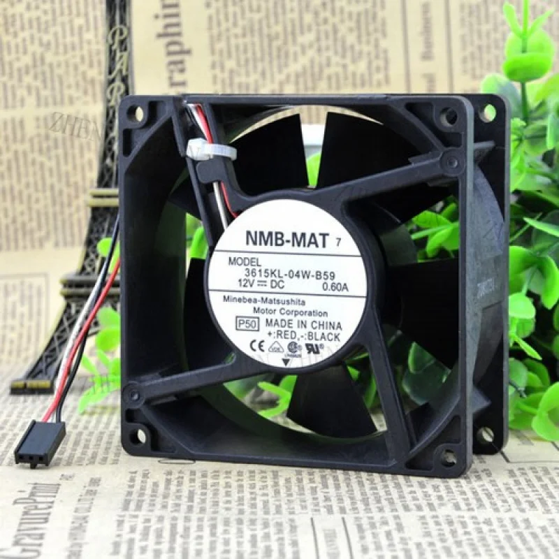 Y    1pcs New for  NMB 3615KL-04W-B59 12V 0.60A 3 pin cooling fan # QW.