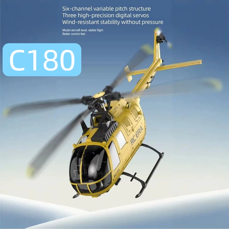 New C180 six-pass single propeller without flaps remote control helicopter BO105 intelligent positioning stunt version RC model