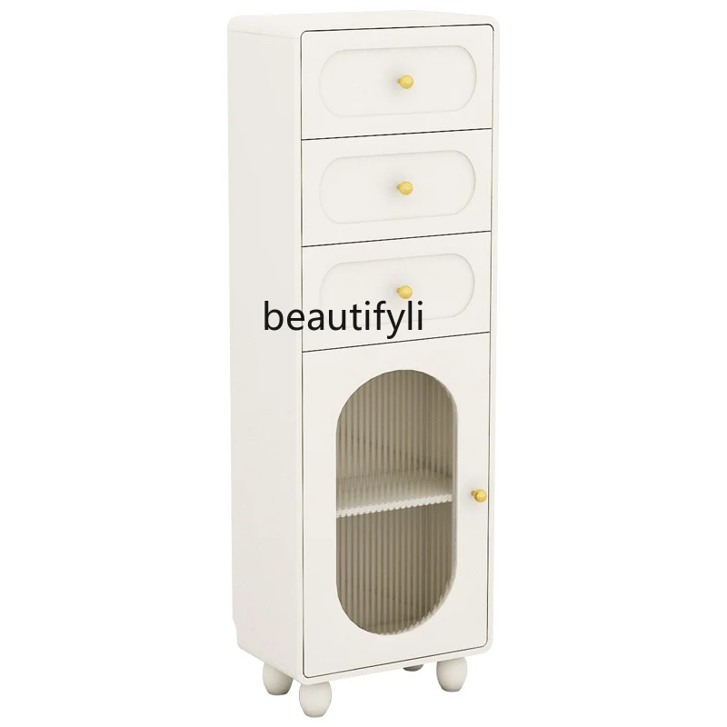 French Cream Style Chest of Drawers Five-Bucket Cabinet Chest of Drawer Storage Cabinet Sofa Side Cabinet