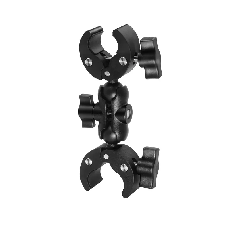 Super Clamp Action Camera Mount 360° Ballhead Magic Arm Double Ball Head Adapter for Insta360 for GoPro Camera Clip