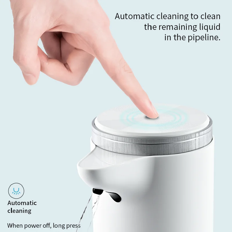 Automatic Soap Dispenser Non-Contact Foam Soap Dispenser 340ml USB Rechargeable Electric 4-Stage Adjustable Liquid Soap Dispense