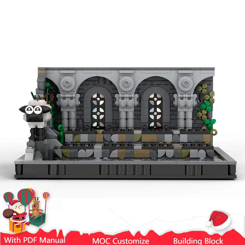 

754 детали, изысканные минифигурки, подставка MOC, строительные блоки, модель, креативная сборка, дисплей, игрушки, детские рождественские подарки-сюрпризы