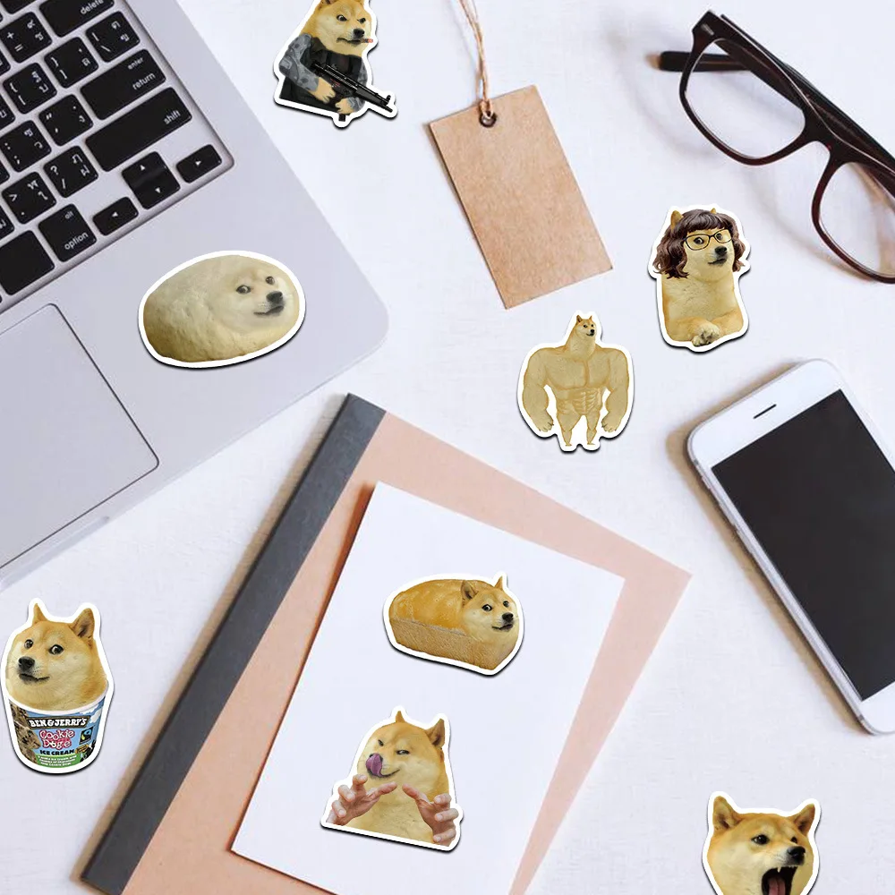50Pcs Funny Doge MEME Stickers Hot DIY Kids Stationary Phone Case Water Cup Bicycle Laptop Refrigerator Luggage Decals Toys Gift - view 2