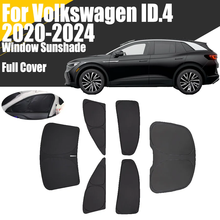 Custom Full Cover Car Window Sunshade For Volkswagen ID.4 ID4 2020 - 2024 Privacy Blind Curtain Front Windshield 2021 2022 2023