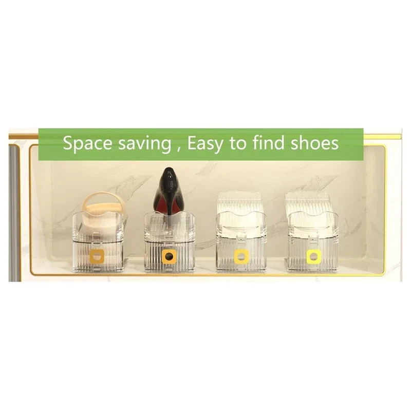 Adjustable Shoe Slots Space Saver  Rack For Cabinet Storage Shoe Holder Stand For Organization Shoe Stacker Plastic 6 Piece