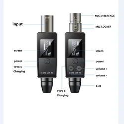 M-ONE UHF Microphones DSP Wired To Wireless System XLR Transmitter Receiver Signal Adapter For Dynamic 48v Condenser Microphone