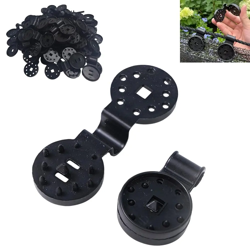 

Зажимы для затеняющей сетки, круглые пластиковые клипсы для солнцезащитной сетки, ветрозащитные зажимы для навесов, сверхпрочные фиксаторы для садовых сеток от птиц