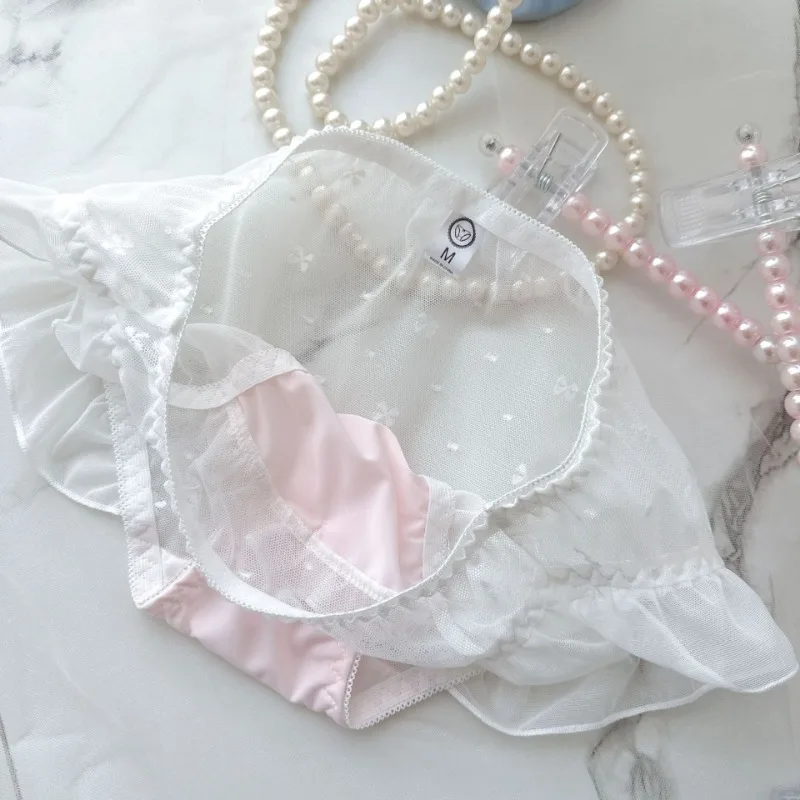 المرأة مثير شبكة القوس سراويل شفافة القوس لطيف جميل سويتي الأميرة نمط مرونة الملابس الداخلية كشكش حافة تنفس Breifs