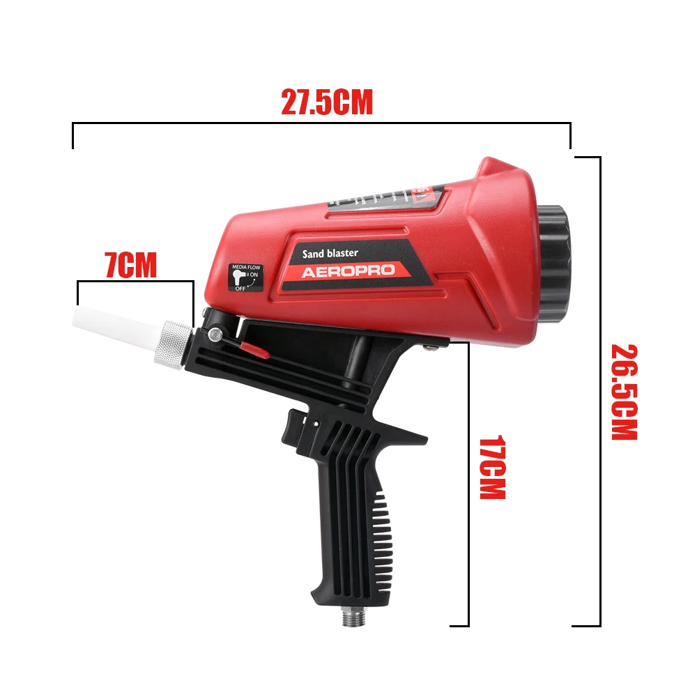 AEROPRO الهواء الرمال الناسف مجموعة أدوات رش الطلاء بندقية آلة يده الهوائية التفجير بندقية لإزالة الطلاء ، مزيل الصدأ المعدني