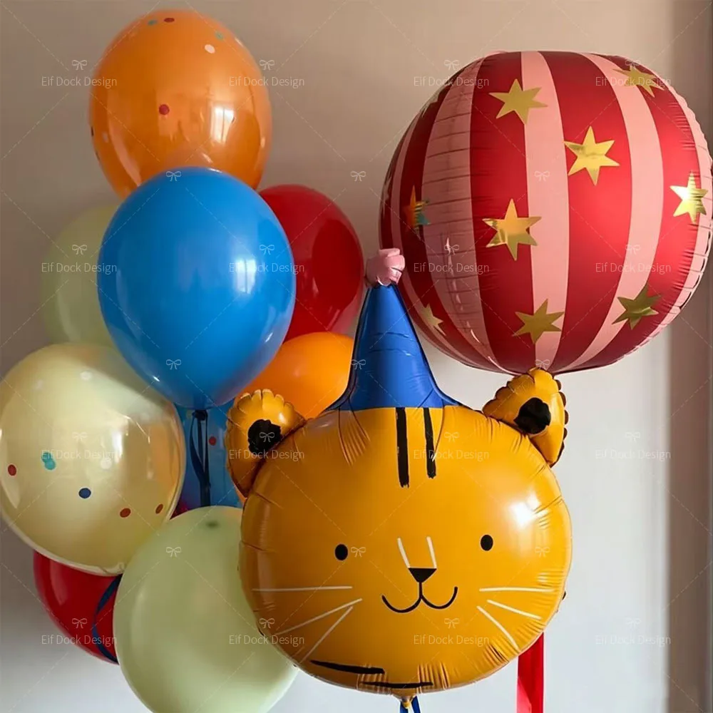 Cartoon Animal Foil Birthday Hats Ballons Cute Cat for Kids Party Classroom Decor Birthday Party  Festive Atmosphere Decor Gift