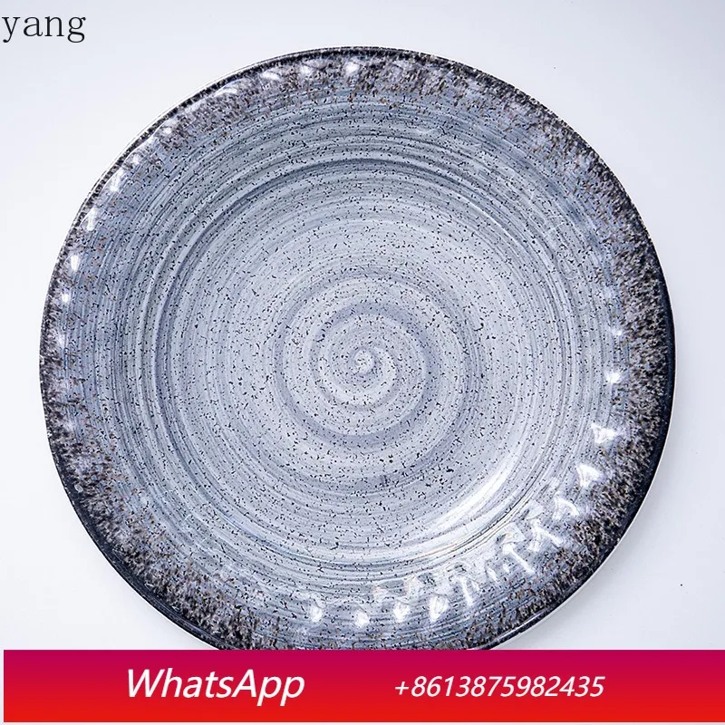 

LH tableware imitation porcelain round plate hotel western food high value plate