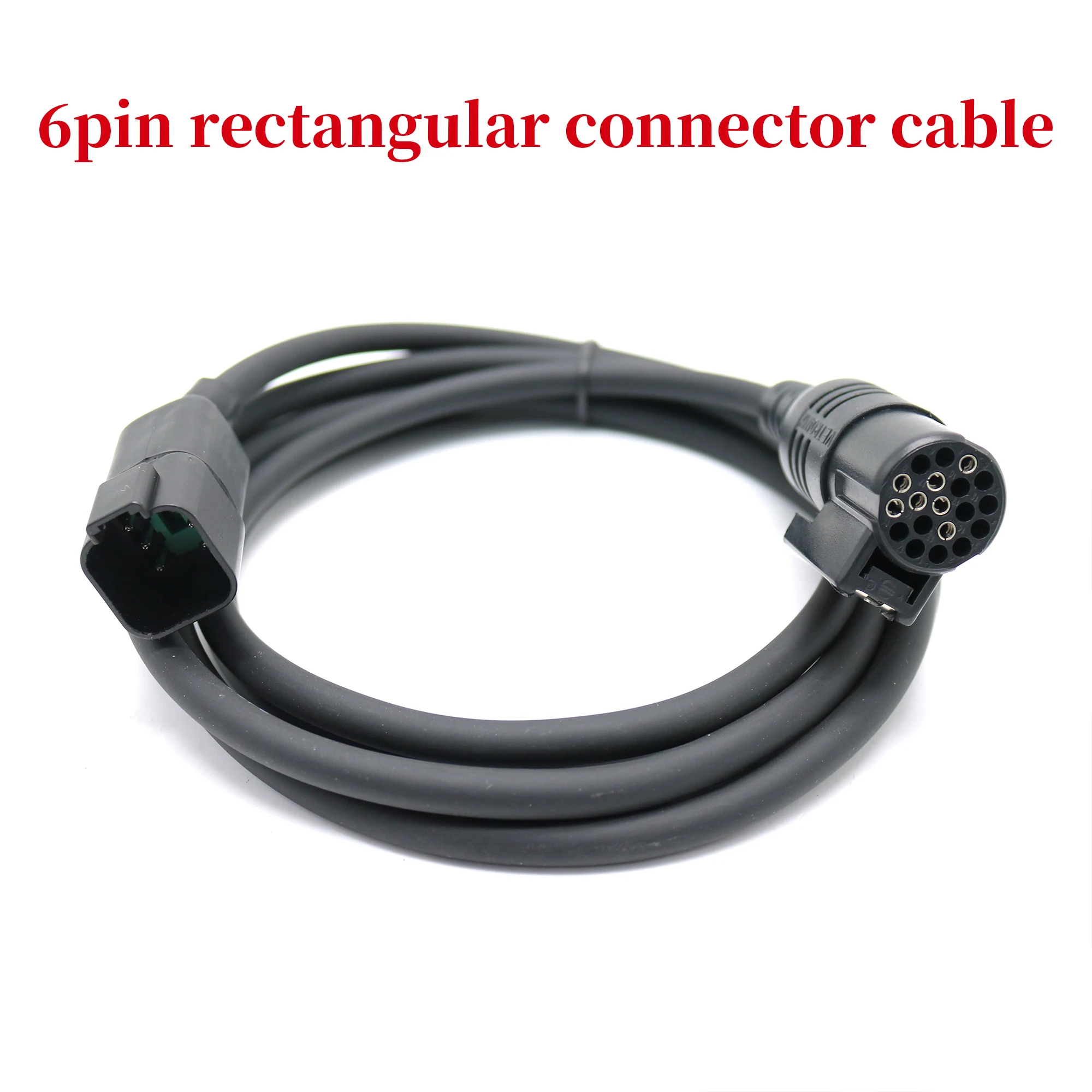 

6pin rectangular connector diagnostic harness for Doosan Hyundai ECU ECM heavy duty interface forklift excavator loader