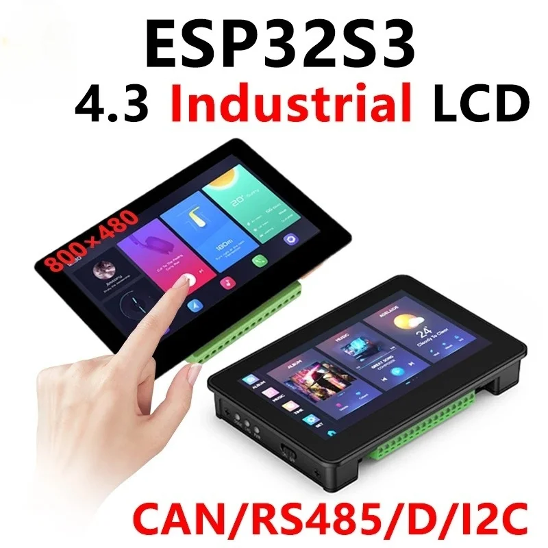 

ESP32 S3 4.3inch LCD (B) 800x480 Captive TouchScreen Display Board LVGL with Sensor CAN I2C RS485