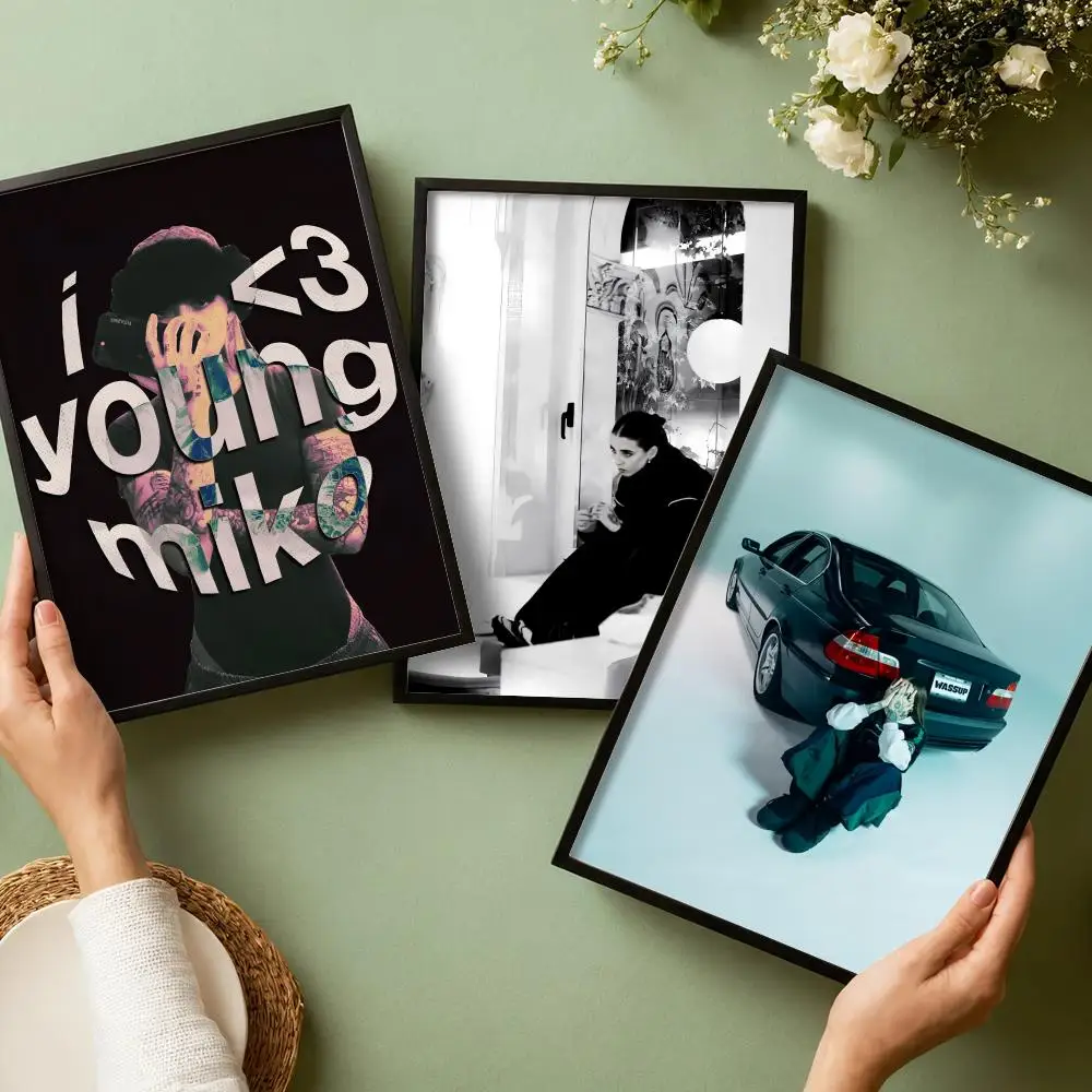 singer Y-Young Miko album Poster Waterproof Wall Art Sticker for Home Bar Decoration, Self-Adhesive Room Wall Decor Mural