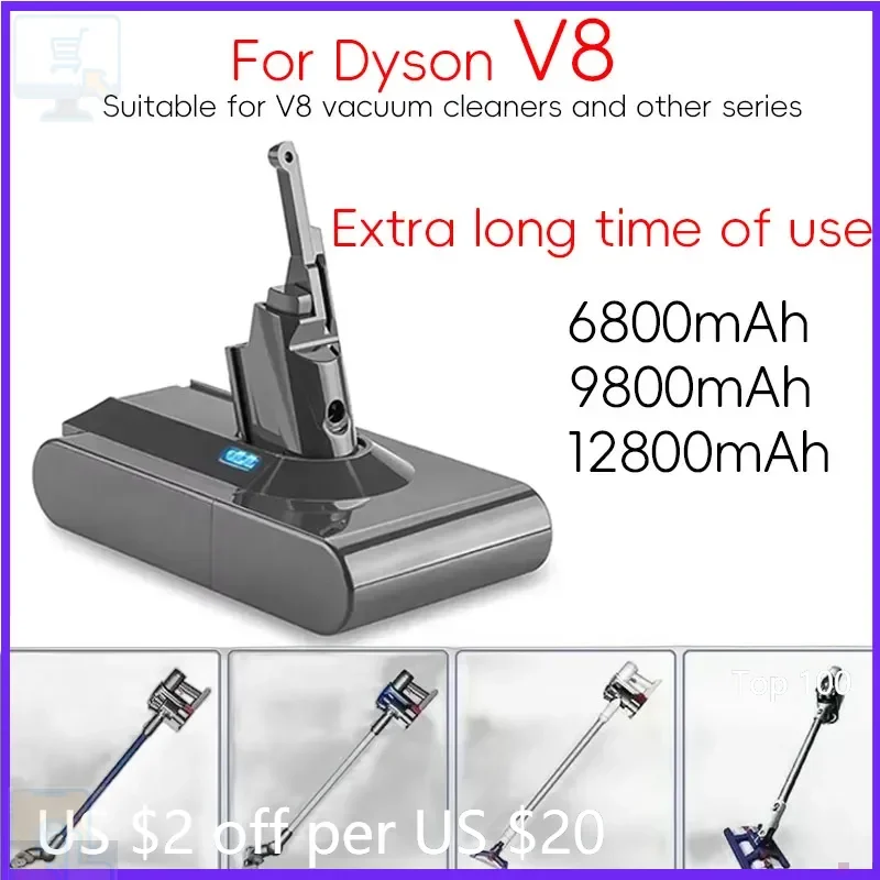 

✅ Новый аккумулятор Dyson V8 21,6 В большой емкости, портативный аккумулятор Dyson V8, беспроводной аккумулятор для ручного пылесоса. ✅