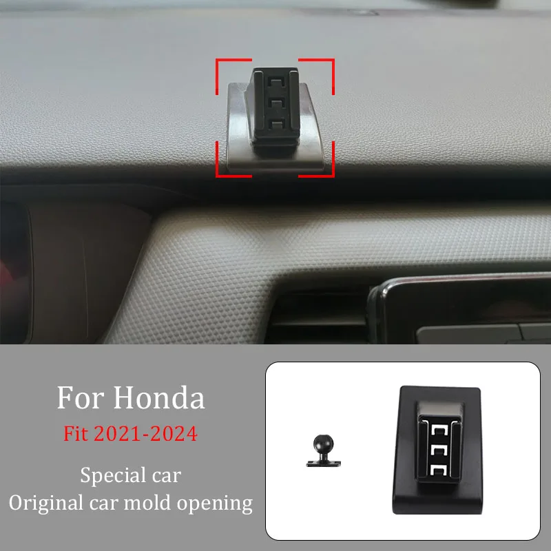 For Honda Fit  2021-2024  Car Infrared Induction Mobile Phone Wireless Charging Bracket DIY Custom Pattern Navigation Bracket