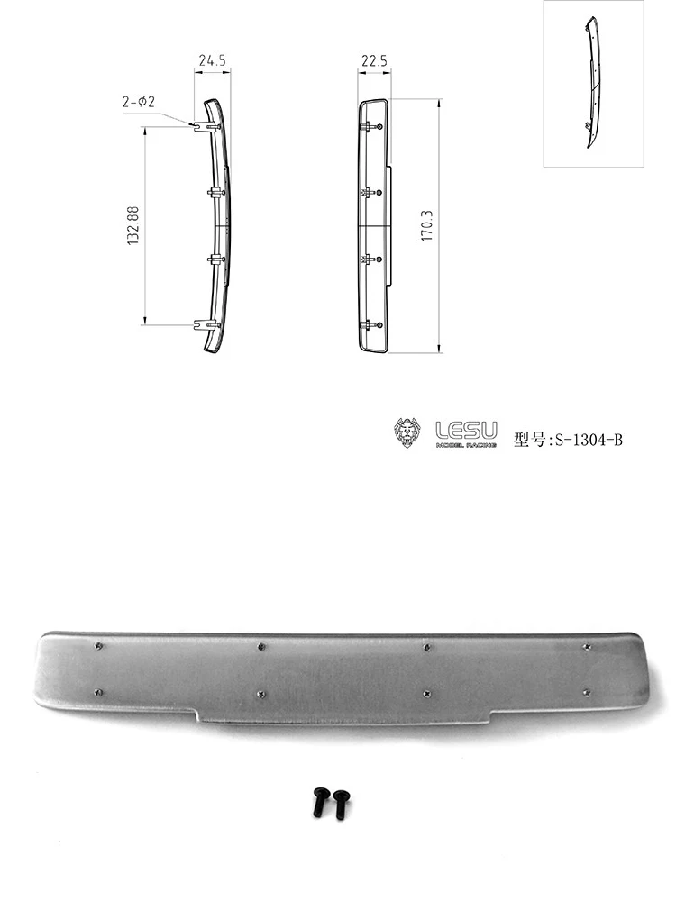 RC LESU 1/14 Simulation Model Visor for Tamiya Hydraulic Excavator Loader Dump Truck for SCANIA MAN VOLVO Tipper DIY Parts