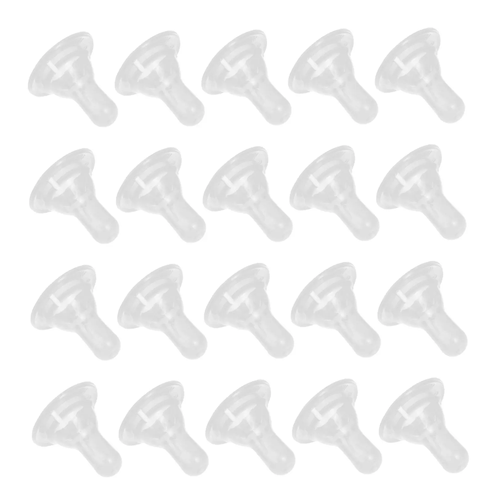 

20pcs Silicone Nipples Baby Bottles Transparent Cross Hole Soft Nursing Aids Portable Infant Feeding Accessories