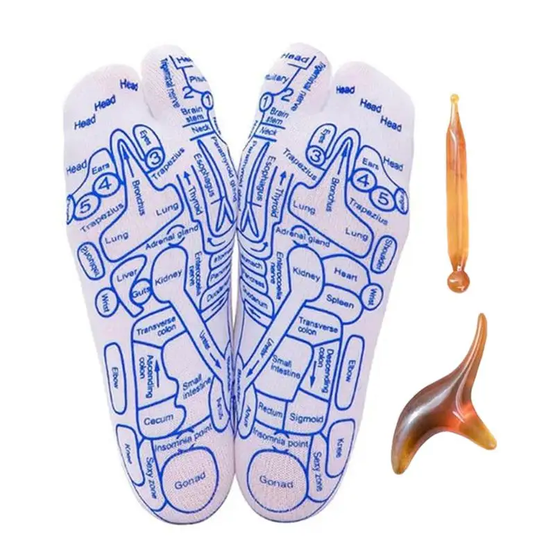 Calcetines de reflexología para mujer, calcetines de masaje de pies de reflexología, remedio de alivio de dolores para masaje de pies, calcetín de fisioterapia, envío directo
