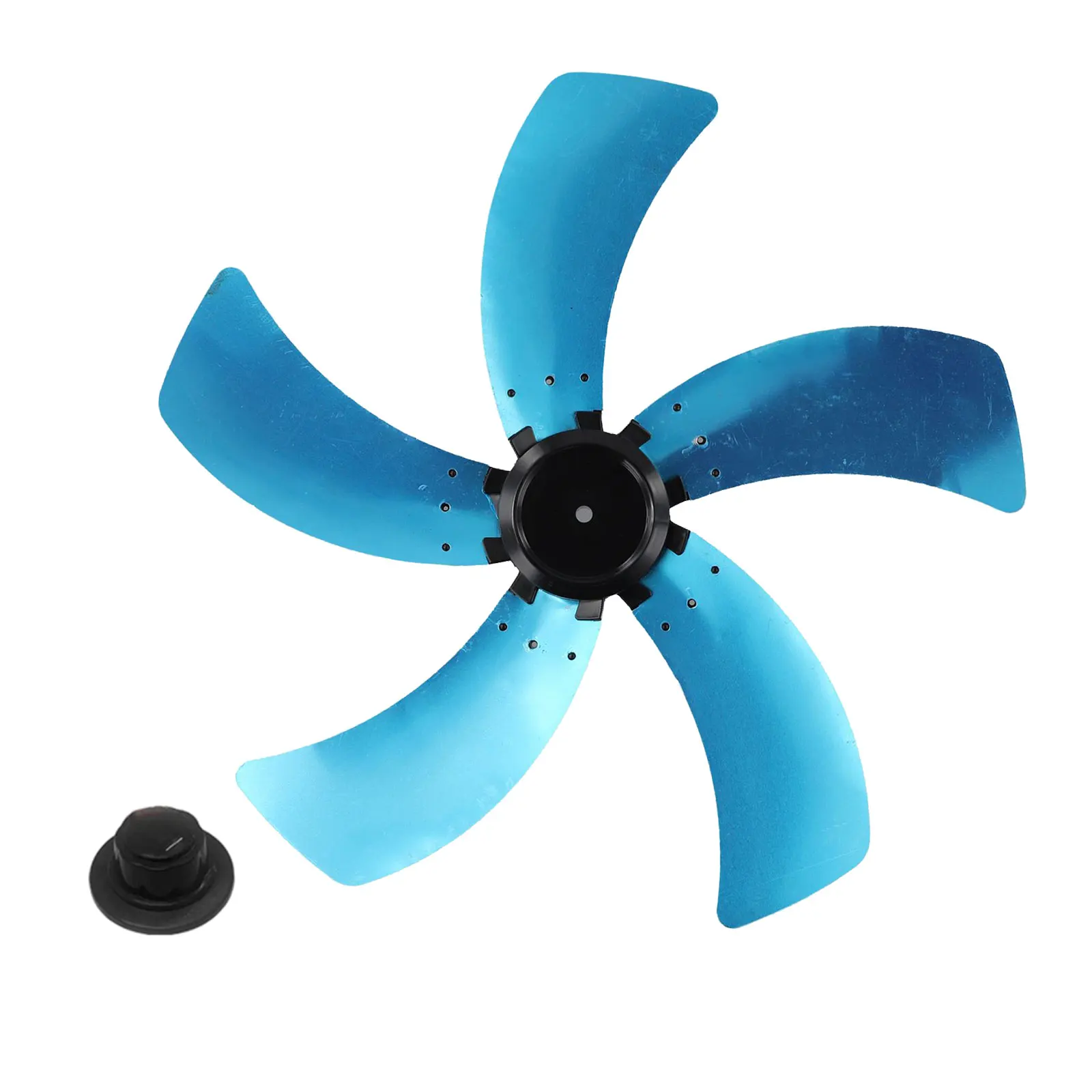 Fan Blade With Nut Cover 5-blade Fan Replacement Household Use Fan Maintenance Quick Installation Essential Replacement Parts