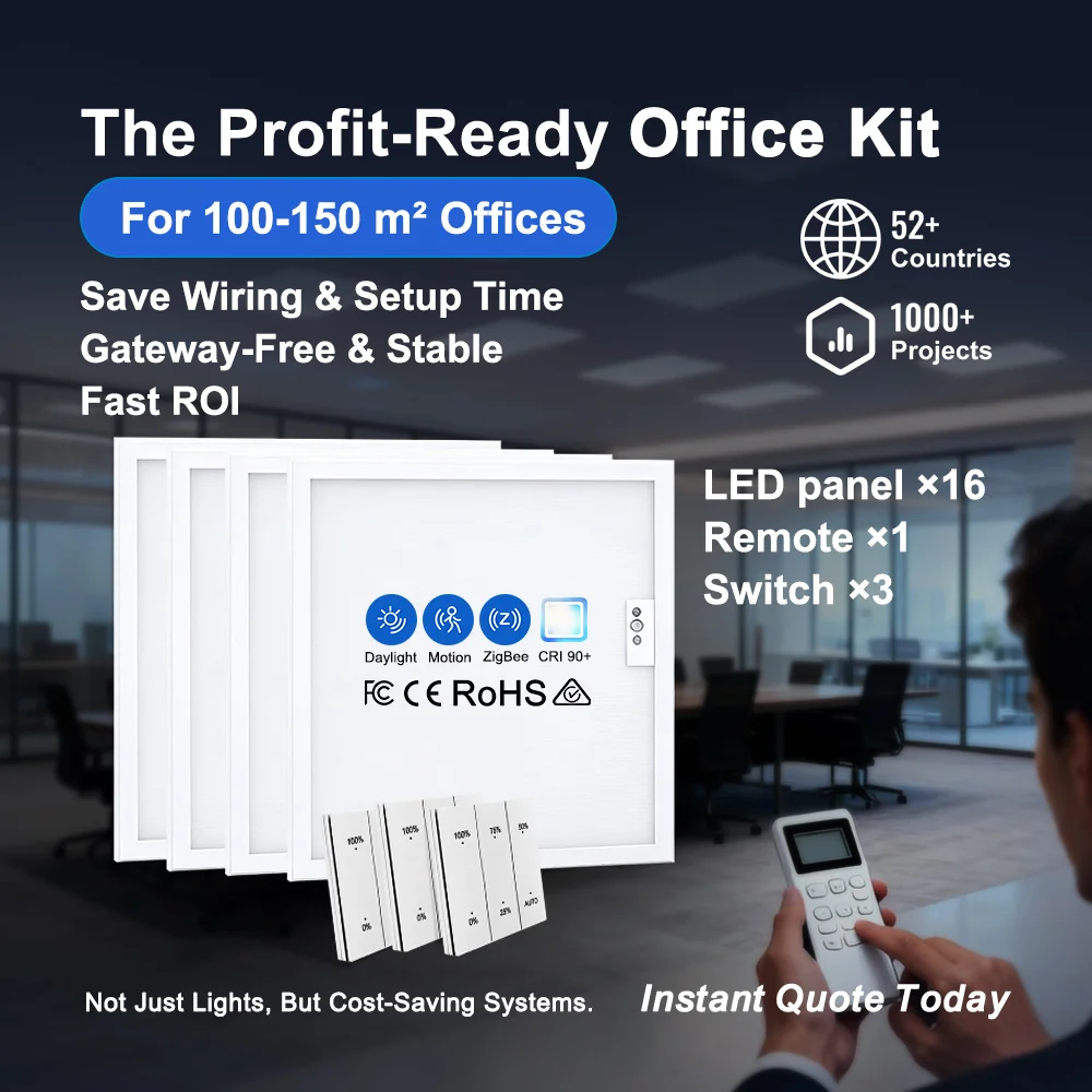 Intelligent Lighting System Solution For Building IoT LED Panel Light With ZigBee 3.0 Smart Control